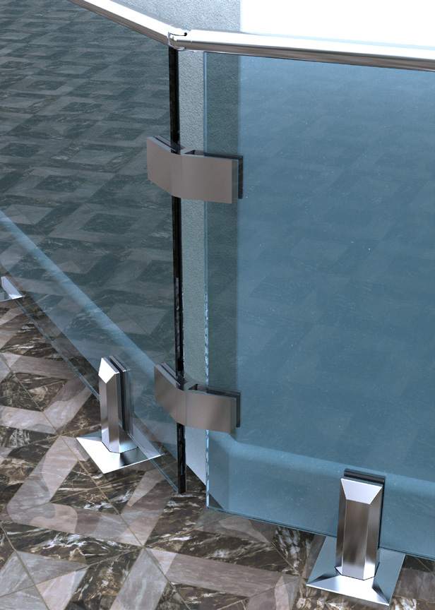 90°glass connector