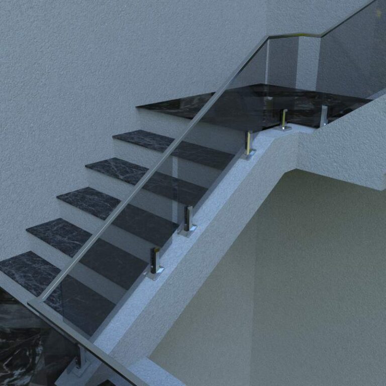 Adjustable glass spigots for stair railing