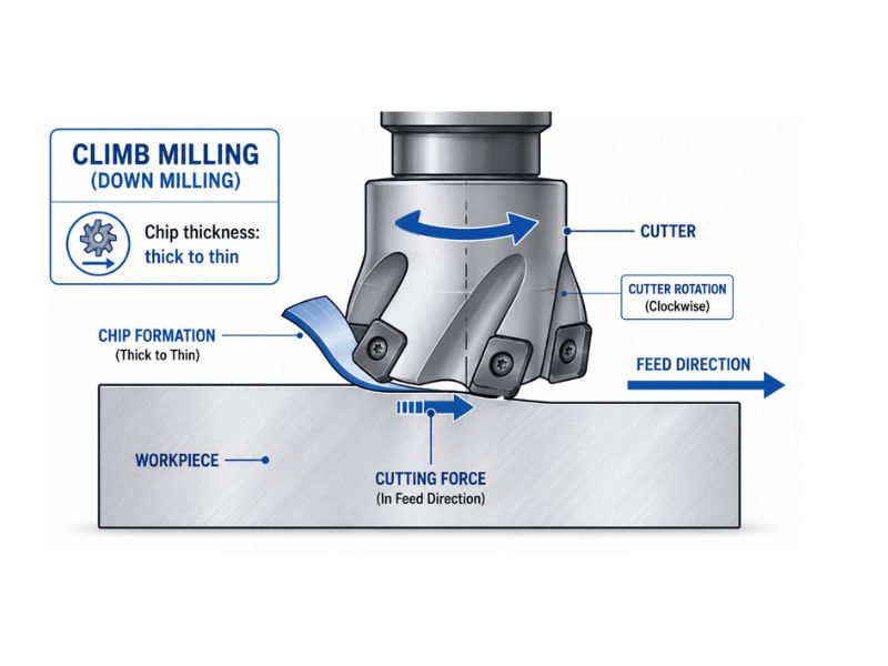 climb milling aluminum